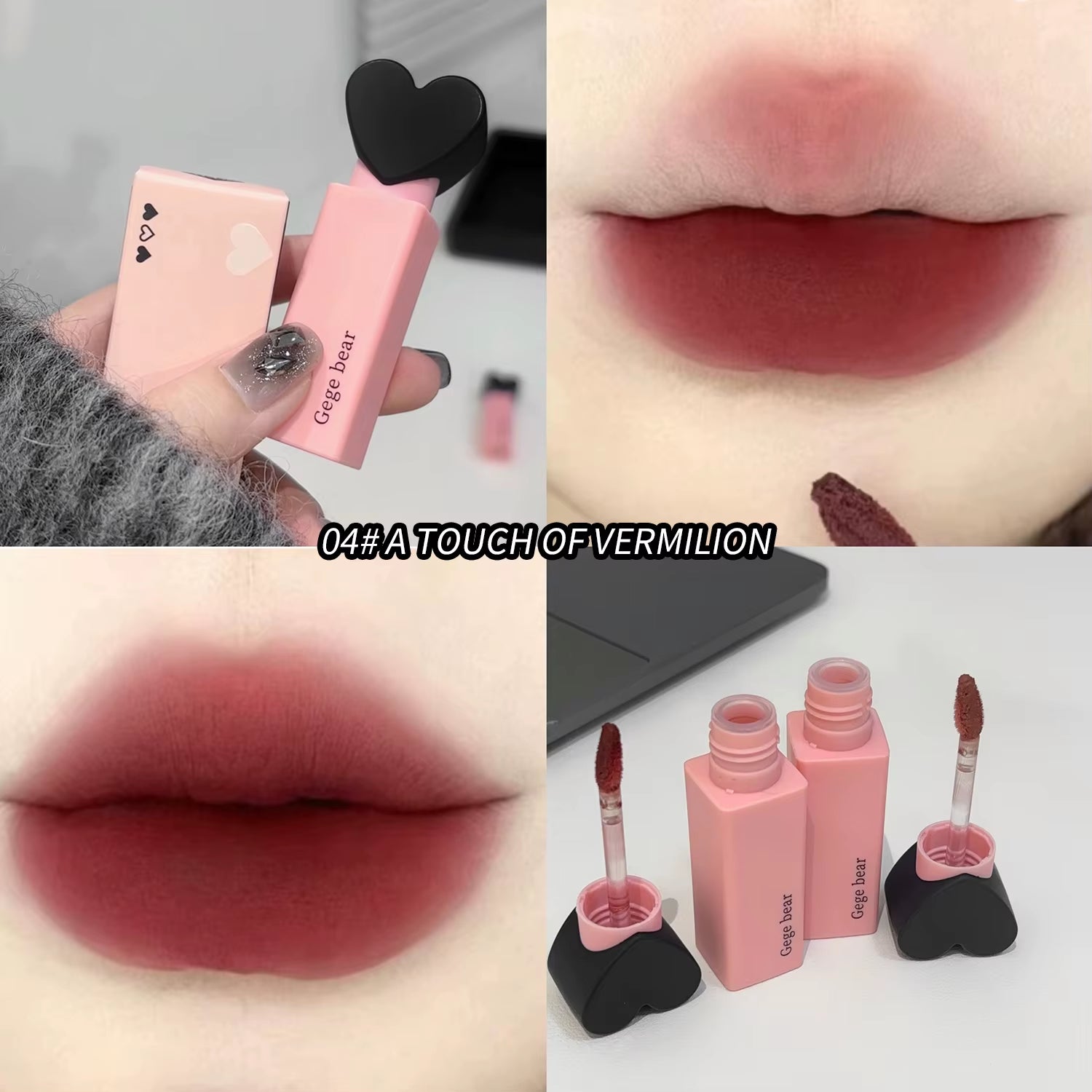 Dreamy Sweetheart Velvet Lip Glaze  Matte Soft Texture Not Easy to Stick Cup Long-Lasting Lipstick