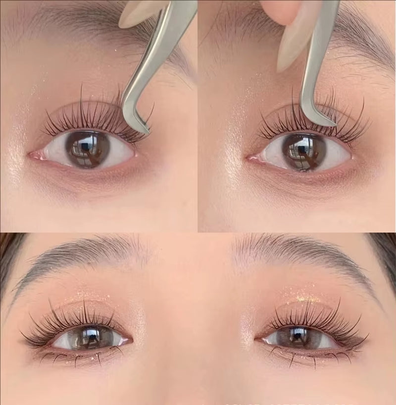 MIAOJIE 32Rows Eyelash Book High Quality Manga Lashes Cluster Lashes Manhua Eyelashes Elf Makeup Strand Eyelashes Douyin Makeup