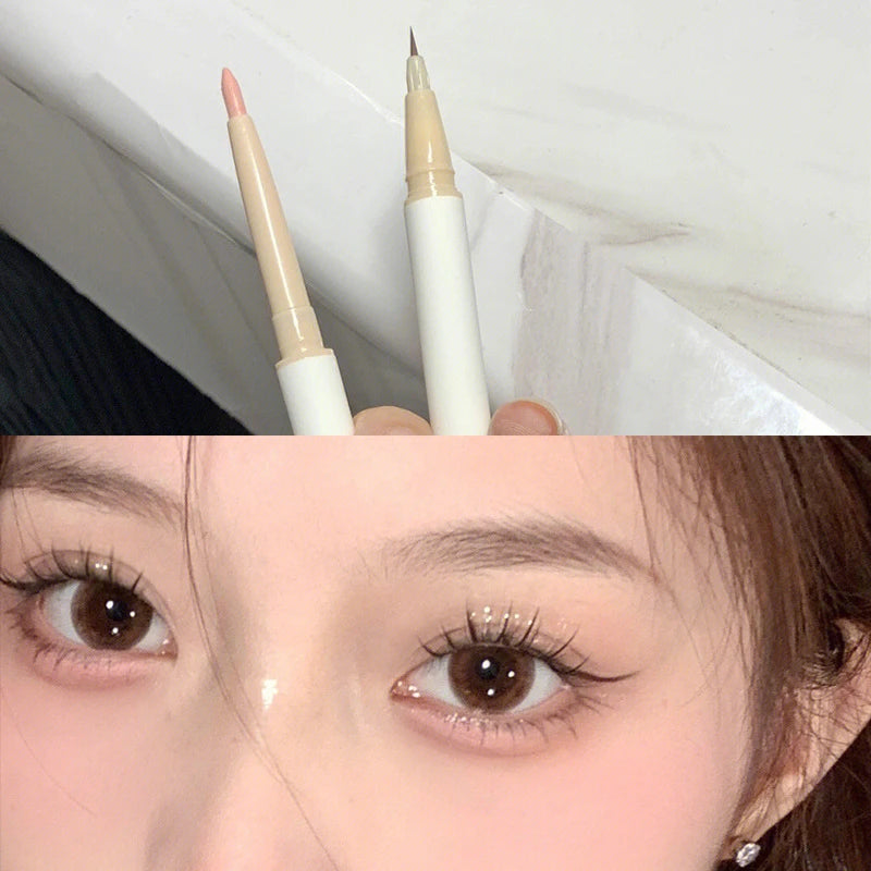 Double Head Lying Silkworm Pen Matte Pearlescent Fine Flash Brightening Shadow Pen Outline Pen under Eyelid to Pen