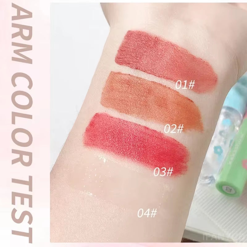 Cute Lipgloss Korean Matte Velvet Lip Gloss Long Lasting Waterproof Lipstick Moisturizing Lip Makeup Tint Korean Cosmetics NEW