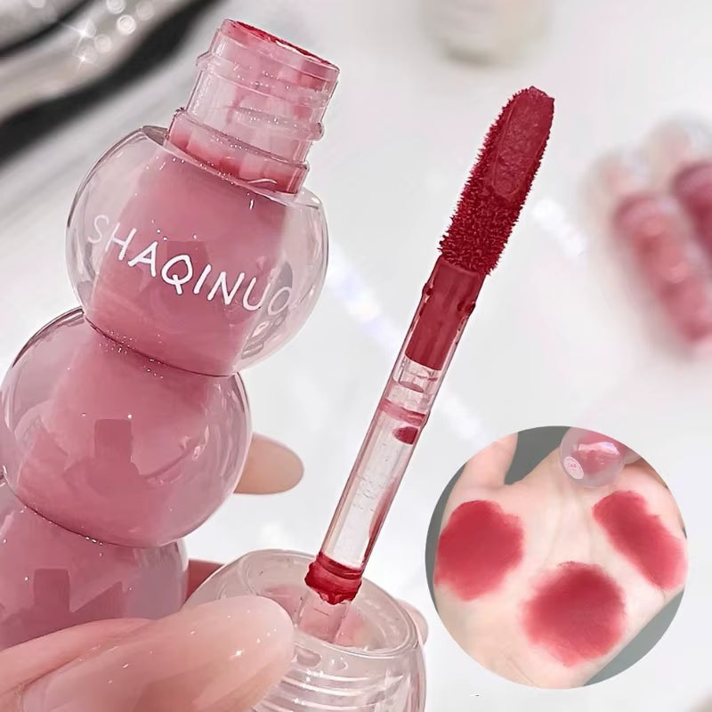 Cute Velvet Matte Lip Gloss Long Lasting Liquid Lipstick Lip Makeup Beauty Nonstick Cup Waterproof Lip Gloss Korean Makeup New