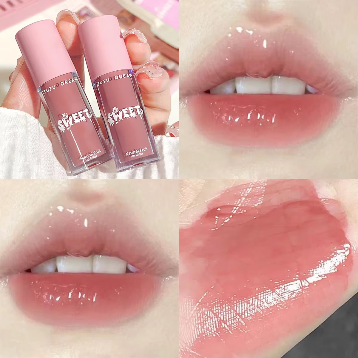 Dreamy Mirror Lip Gloss - Long Lasting High Pigment Liquid Lipstick | Moisturizes and Volumizes | Berry, Pink, Red Tones