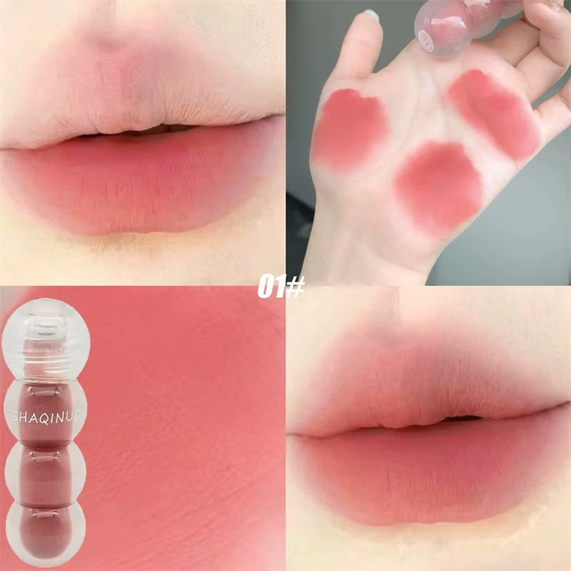 Cute Velvet Matte Lip Gloss Long Lasting Liquid Lipstick Lip Makeup Beauty Nonstick Cup Waterproof Lip Gloss Korean Makeup New