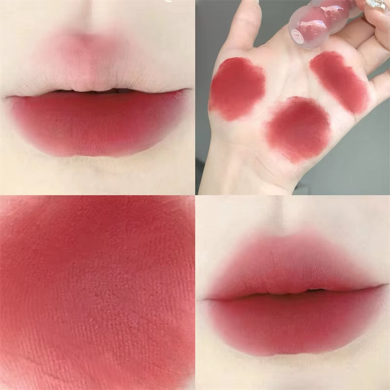 Cute Velvet Matte Lip Gloss Long Lasting Liquid Lipstick Lip Makeup Beauty Nonstick Cup Waterproof Lip Gloss Korean Makeup New