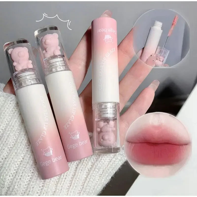 Cute Lip Glaze Girl Chestnut Pink Lip Mud Korean Makeup Girl Lip Gloss Makeup Cosmetics Velvet Waterpoor Lipstick