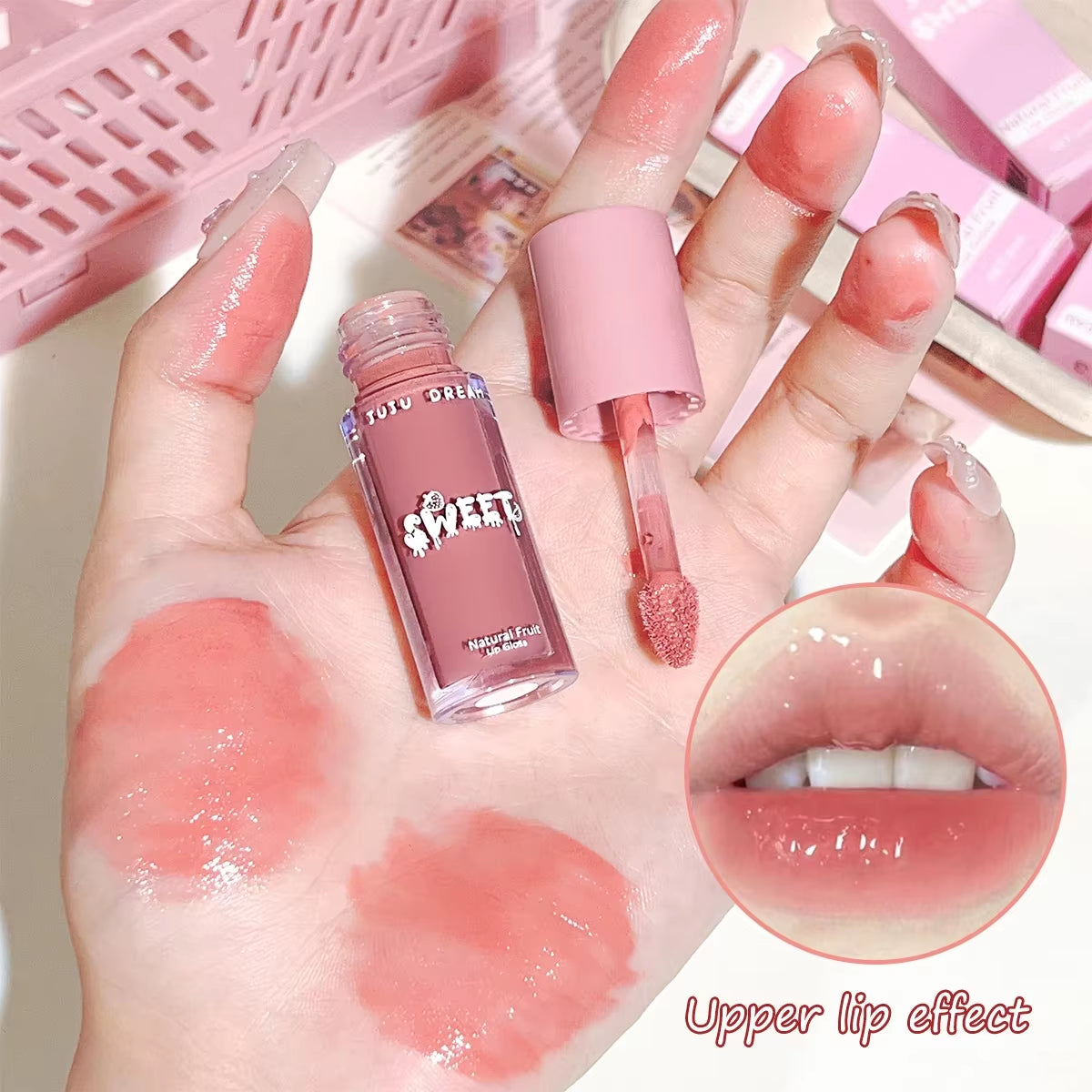 Dreamy Mirror Lip Gloss - Long Lasting High Pigment Liquid Lipstick | Moisturizes and Volumizes | Berry, Pink, Red Tones
