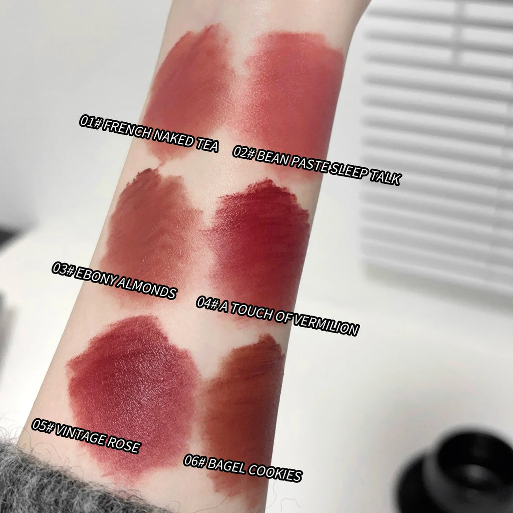 Dreamy Sweetheart Velvet Lip Glaze  Matte Soft Texture Not Easy to Stick Cup Long-Lasting Lipstick