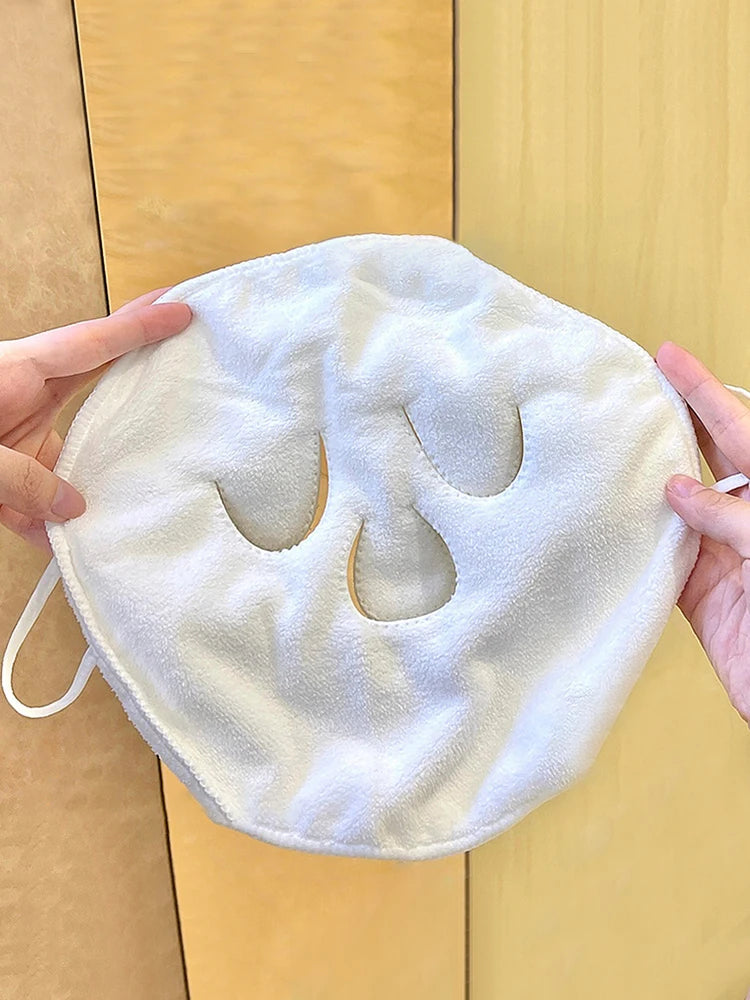 Hot Compress Towel Hanging Ear Soft Skin-Friendly Steam Heating Cold Hot Compress Face Towel Wet Compress Irrigation Face Towel