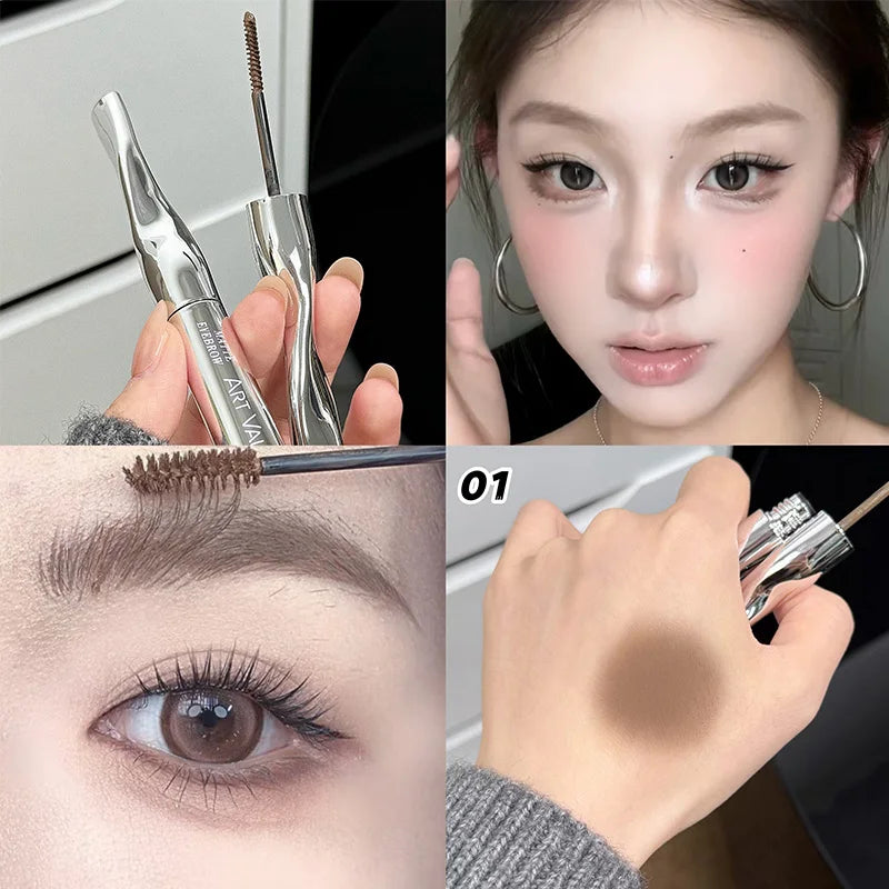 Art Value Eyebrow Dye Cream, Korean-Style Light Brown Matte Eyebrow Light Makeup, Natural Makeup Application,Natural Makeup Look