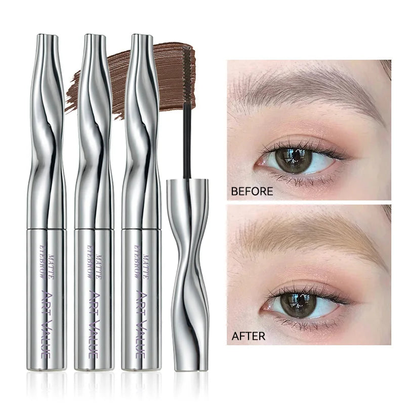 Art Value Eyebrow Dye Cream, Korean-Style Light Brown Matte Eyebrow Light Makeup, Natural Makeup Application,Natural Makeup Look