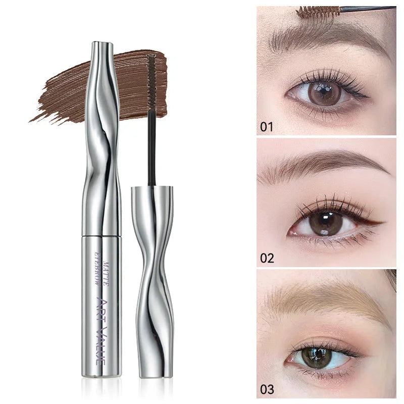 Art Value Eyebrow Dye Cream, Korean-Style Light Brown Matte Eyebrow Light Makeup, Natural Makeup Application,Natural Makeup Look