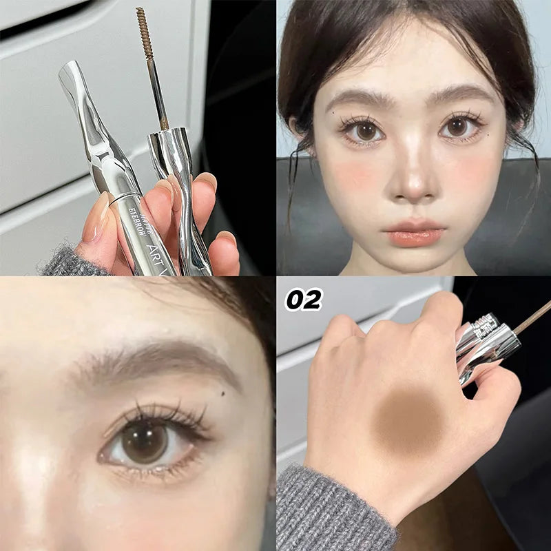 Art Value Eyebrow Dye Cream, Korean-Style Light Brown Matte Eyebrow Light Makeup, Natural Makeup Application,Natural Makeup Look