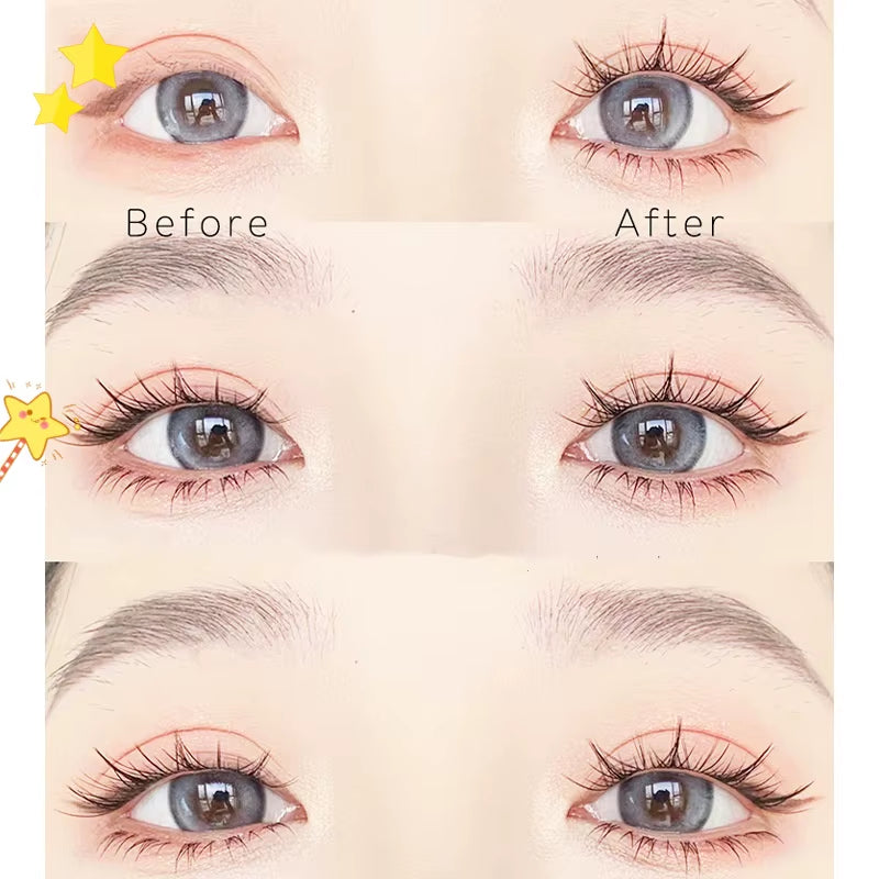 MIAOJIE 32Rows Eyelash Book High Quality Manga Lashes Cluster Lashes Manhua Eyelashes Elf Makeup Strand Eyelashes Douyin Makeup