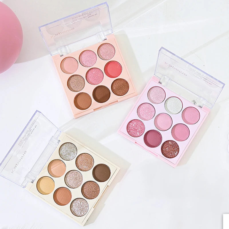 Ice Cream Eyeshadow Palette Korean Eye Makeup Palette Long Lasting Glitter Rose Blush Purple Eye Shadows Korean Women Cosmetics