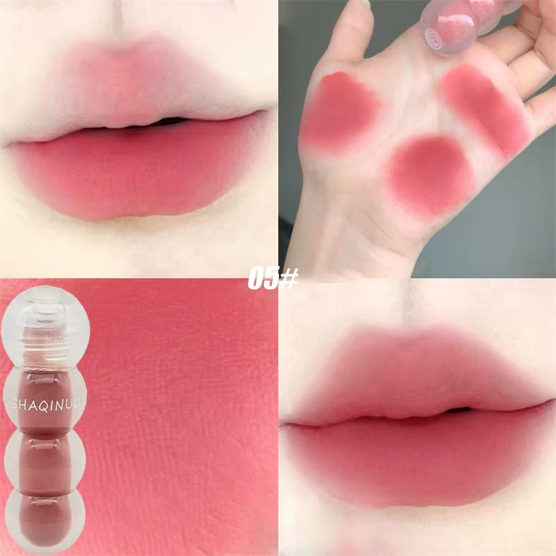 Cute Velvet Matte Lip Gloss Long Lasting Liquid Lipstick Lip Makeup Beauty Nonstick Cup Waterproof Lip Gloss Korean Makeup New