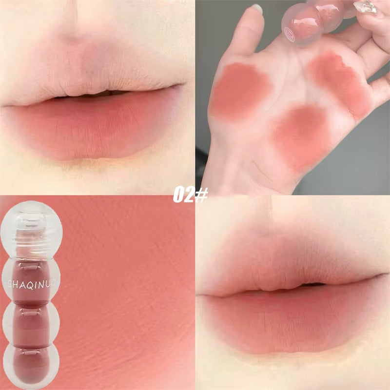 Cute Velvet Matte Lip Gloss Long Lasting Liquid Lipstick Lip Makeup Beauty Nonstick Cup Waterproof Lip Gloss Korean Makeup New