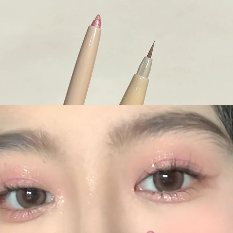 Double Head Lying Silkworm Pen Matte Pearlescent Fine Flash Brightening Shadow Pen Outline Pen under Eyelid to Pen