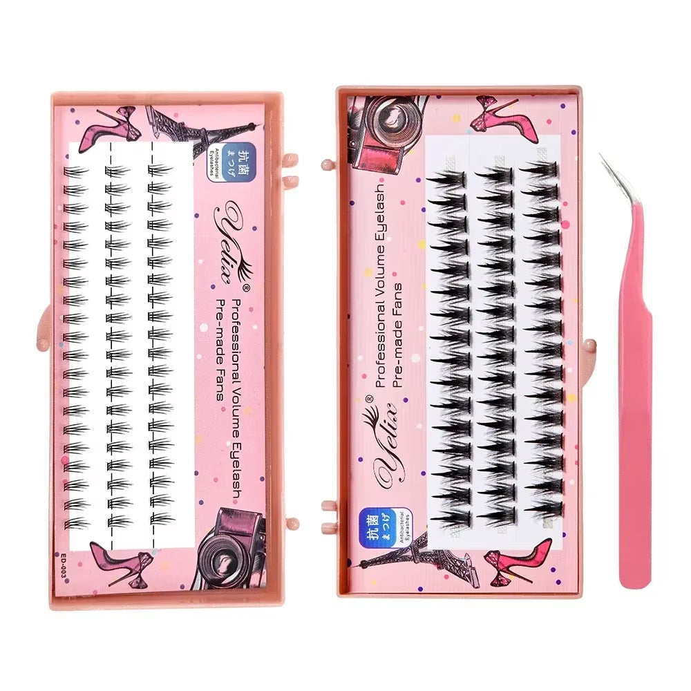 New Sunflower Eyelash Set Cluster Lashes Soft Natural Lower Lash Segmented Diy Lash Extension Kit Douyin Makeup