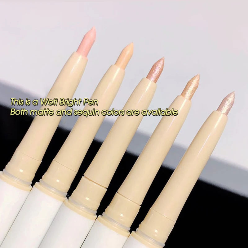 Double Head Lying Silkworm Pen Matte Pearlescent Fine Flash Brightening Shadow Pen Outline Pen under Eyelid to Pen